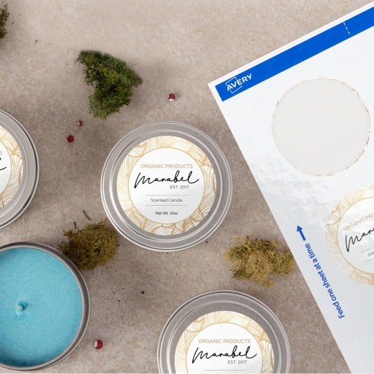 CLP Templates Candle & Wax Melt Labels Avery